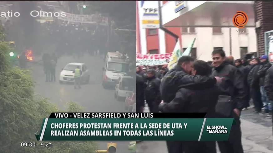 Paro de transporte con protestas