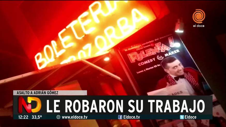 Le robaron a Adrián Gómez en la noche del estreno 