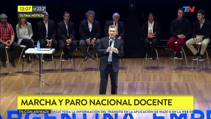 Macri: "No queremos más docentes que violan las normas"