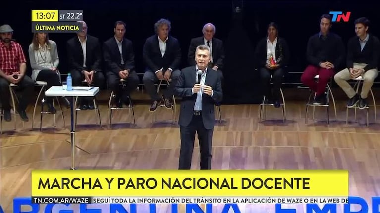 Macri: "No queremos más docentes que violan las normas"