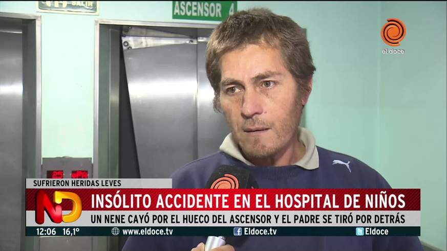 La caída de un nene por un ascensor del Hospital de Niños