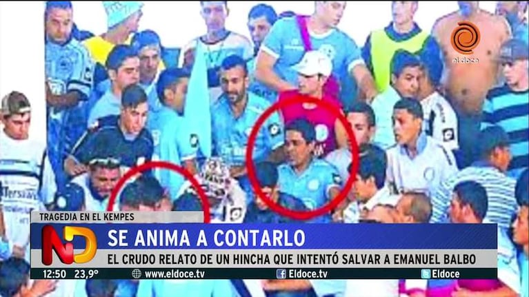 El hincha que protetgió a Emanuel Balbo en el Kempes