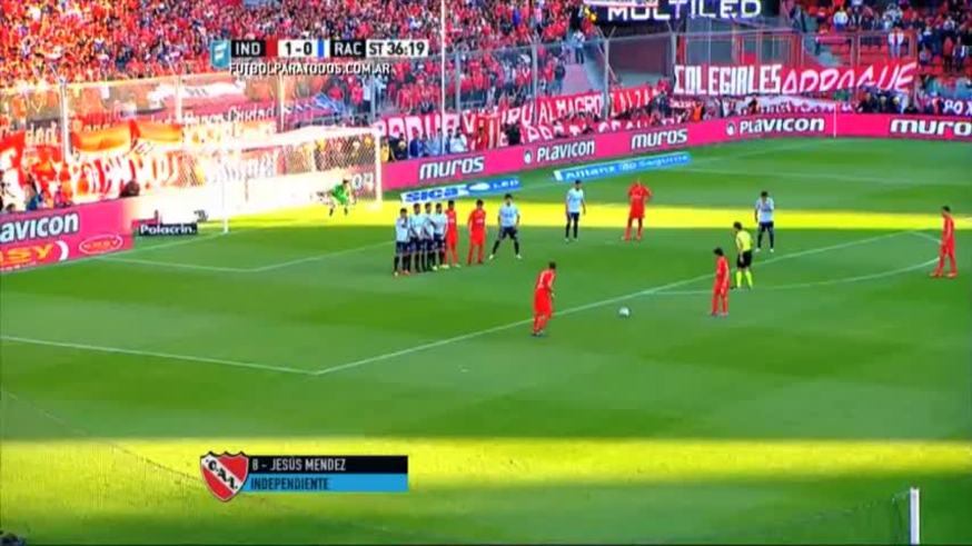Gol de Méndez para Independiente contra Racing