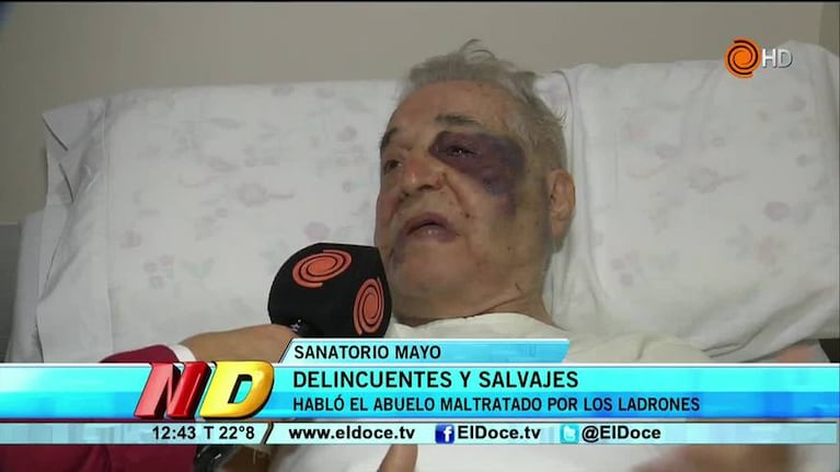 El testimonio del abuelo golpeado por los ladrones