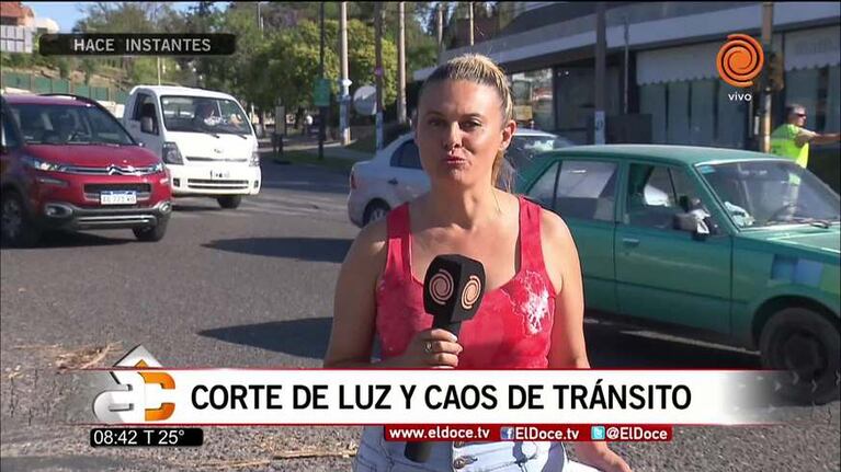 Corte de luz y caos en el tránsito