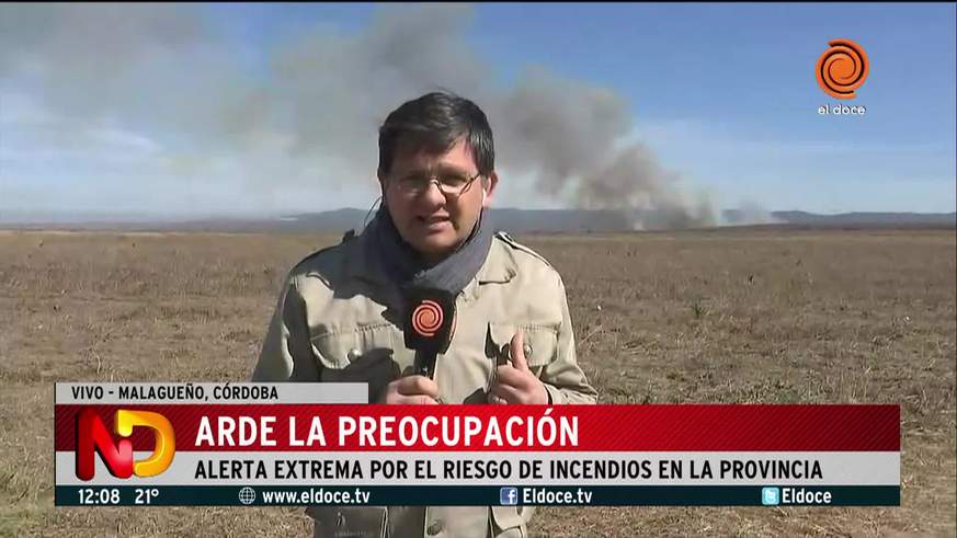 Nuevo incendio cerca de Malagueño