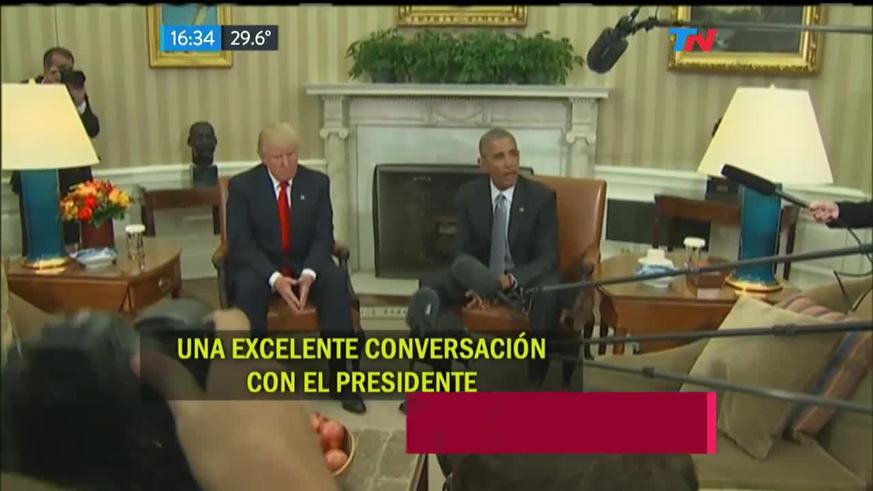 Obama y Trump, juntos en la Casa Blanca