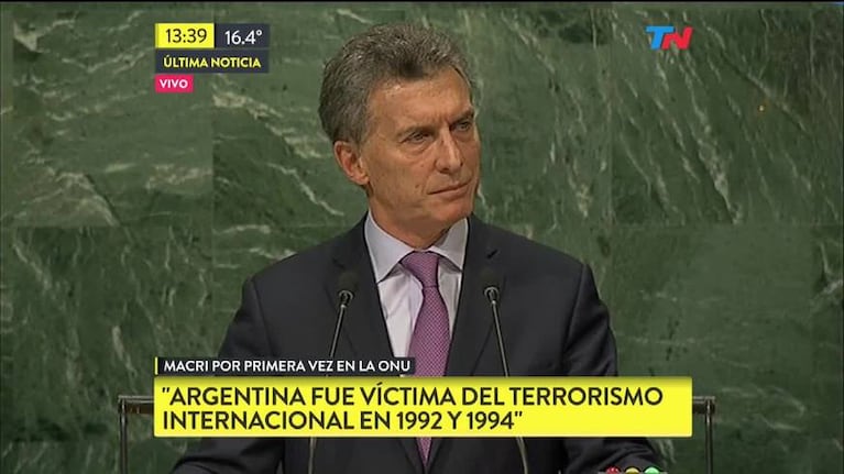Macri en la ONU: llamó al diálogo por Malvinas