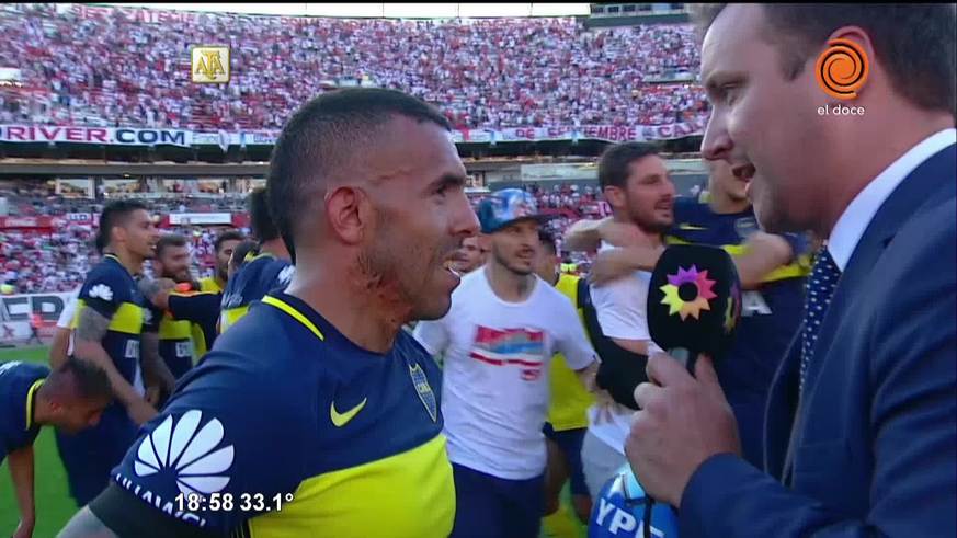 Tevez, feliz con la victoria en el Superclásico