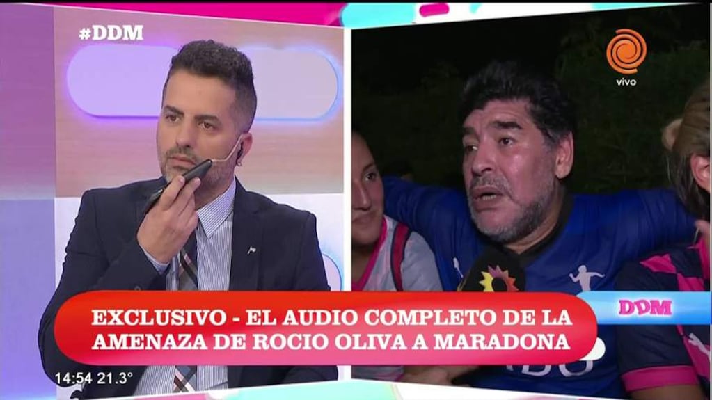 Las amenazas de Rocío Oliva a Maradona