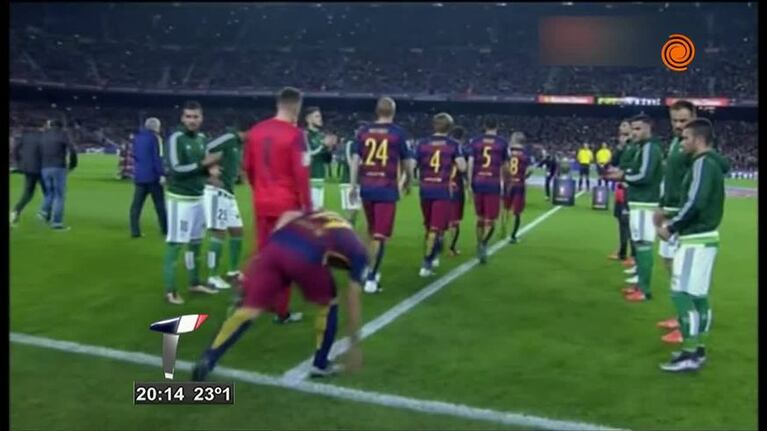 El golazo de Messi en el partido 500 con el Barcelona