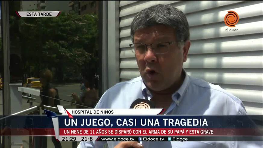 Está grave el nene que se disparó con el arma de su papá