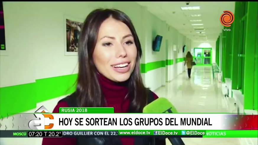 Maria Komandnaya, la presentadora del sorteo del Mundial