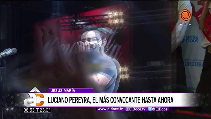 Luciano Pereyra convocó a 12 mil personas en Jesús María