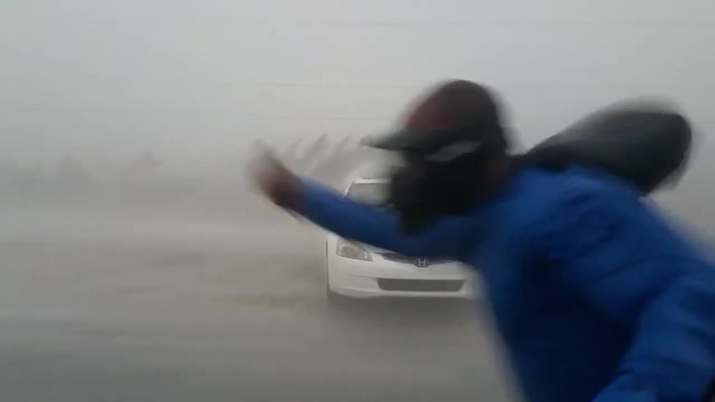 Un cazador de tormentas desafió al huracán Irma