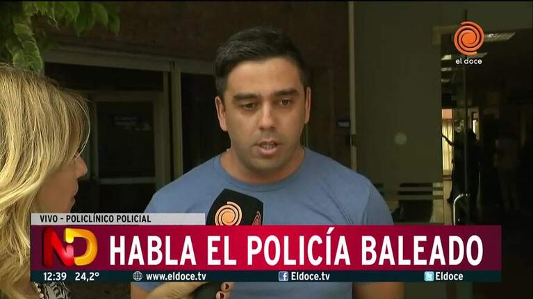 Fue dado de alta el policía baleado en la nuca