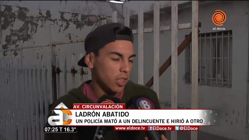 Policía mató a un ladrón en Villa Adela: la palabra de un vecino