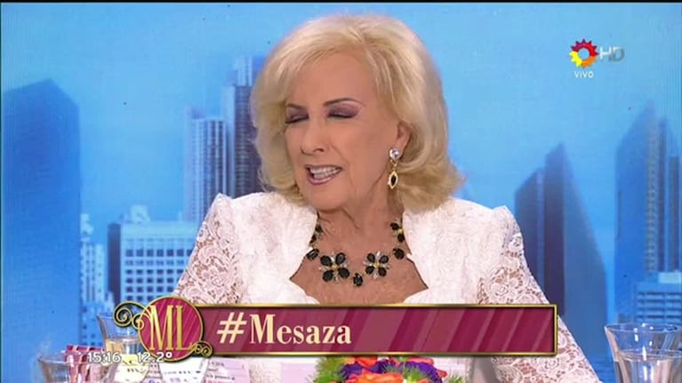 La emoción de Mirtha Legrand por la realidad del país