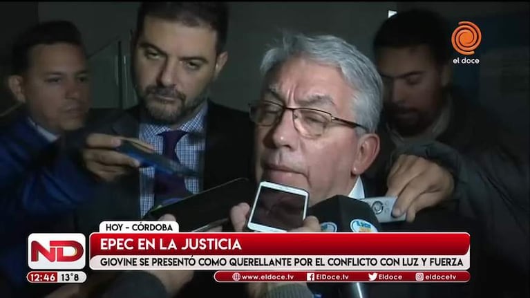 Conflicto con Luz y Fuerza: el presidente de EPEC se presentó como querellante