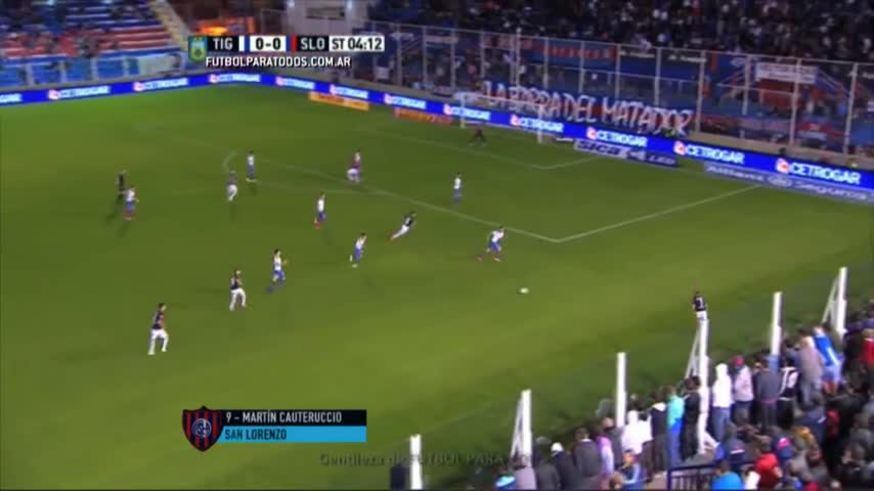 Gol de Cauteruccio para San Lorenzo contra Tigre