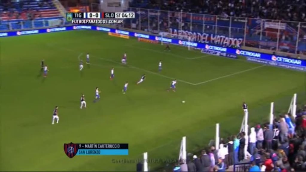 Gol de Cauteruccio para San Lorenzo contra Tigre