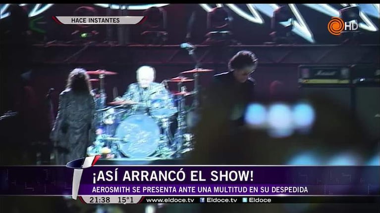 Así arrancó el show de Aerosmith en Córdoba