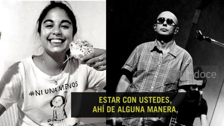 El Indio Solari le cantó a Micaela en su velatorio