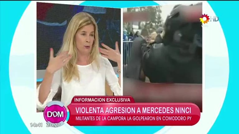 Mercedes Ninci: "Un tipo me pegó en el estómago"