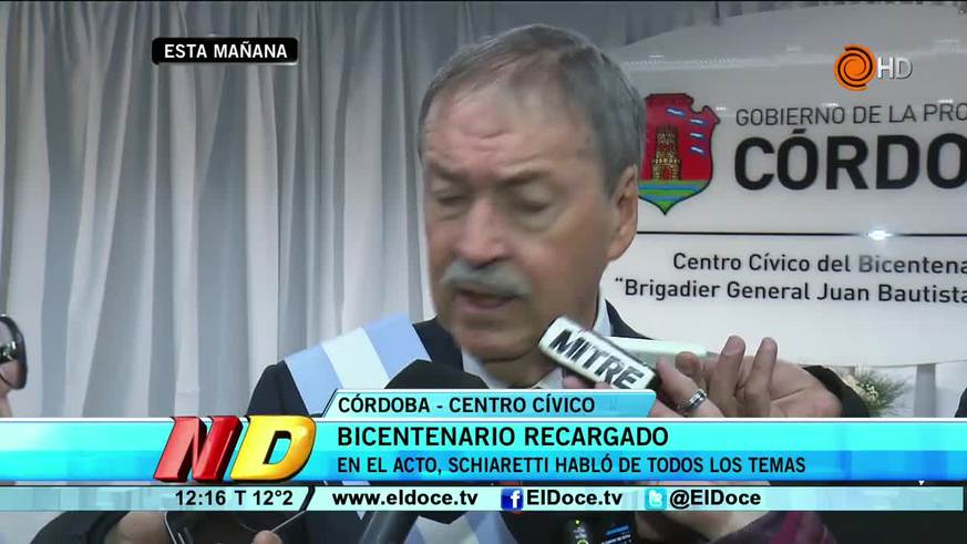 Juan Schiaretti: "Yo celebro que la justicia pueda investigar sin presiones"