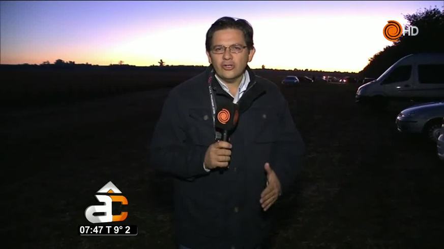 La gente pasó la noche en los autos esperando el paso de las máquinas