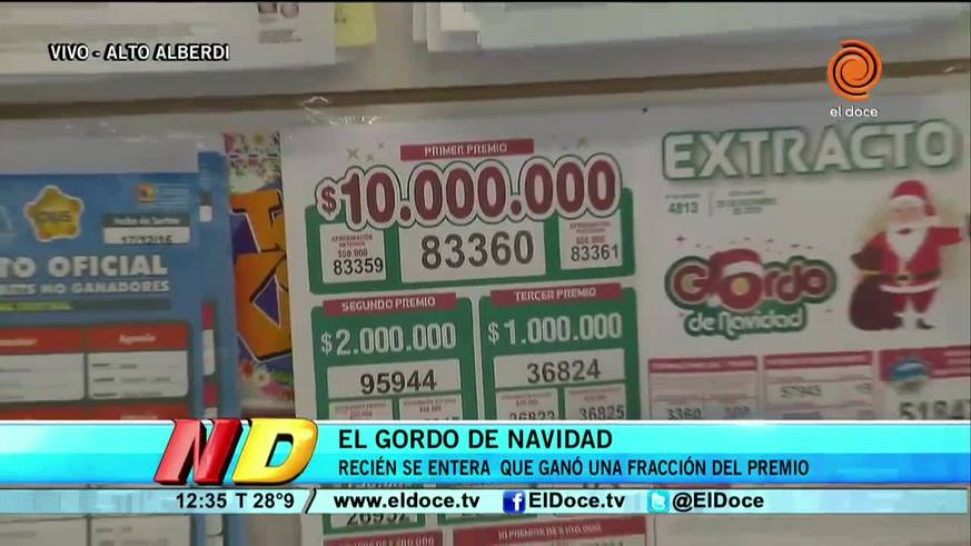 El Doce encontró al único ganador del Gordo de Navidad