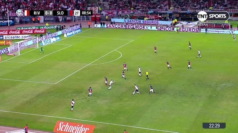 Nacho Fernández y el 1-0 de River