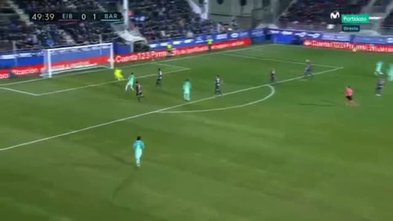 Messi marcó el segundo gol ante Eibar