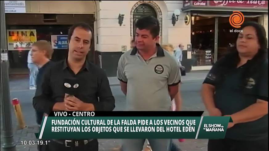 Piden la devolución de objetos del Hotel Edén