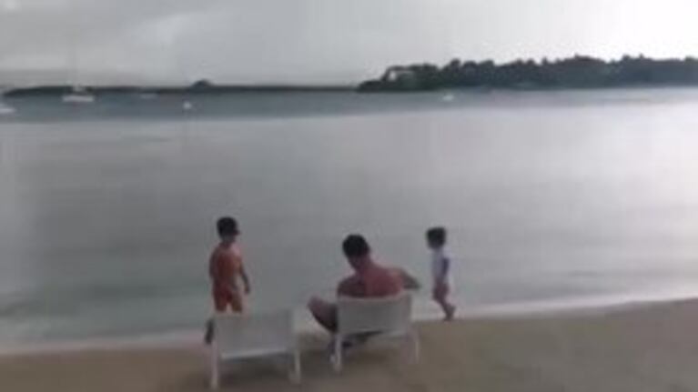 Messi compartió un video de la luna de miel en familia