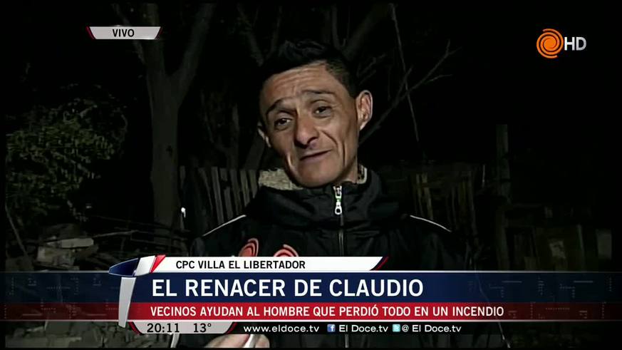 Claudio: "Me dieron fuerzas para levantarme"