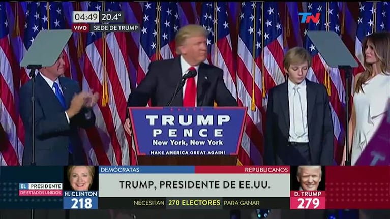 El primer discurso de Trump como presidente electo