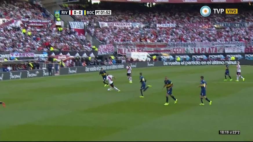 La lesión de Gago al minuto del River-Boca