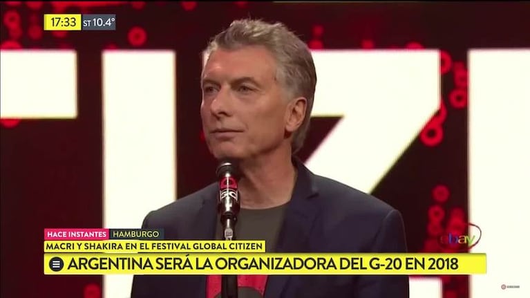 Alemania: Macri con Shakira en un festival