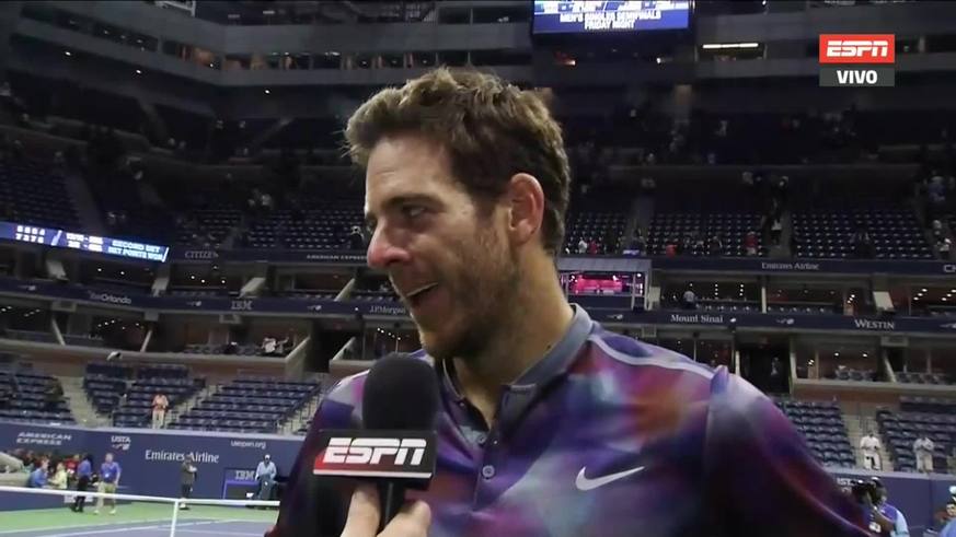 Del Potro, tras vencer a Federer: "Le pegué lo más fuerte que podía"