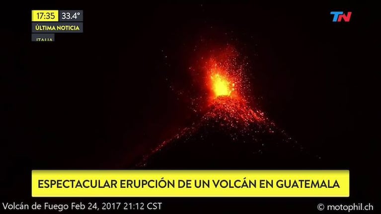La increíble erupción del volcán Pacaya