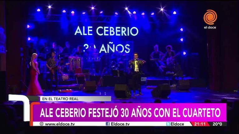 Ale Ceberio celebró sus 30 años en el cuarteto