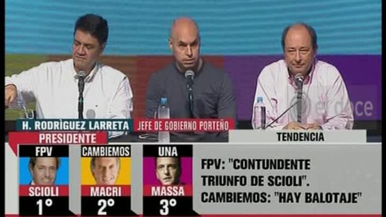 Larreta y Sanz: "Estamos yendo al balotaje"