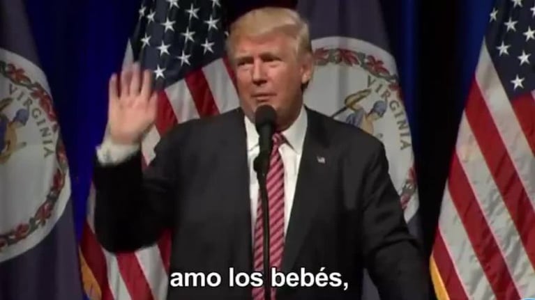 El exabrupto de Trump con un bebé que lloraba