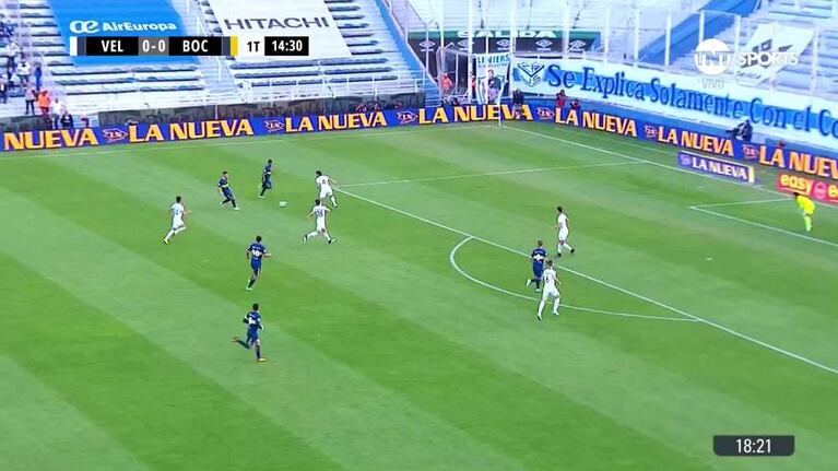 El primero de Benedetto para Boca contra Vélez