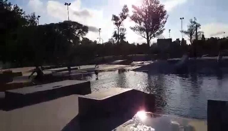 La pista de Skate se convirtió en una laguna