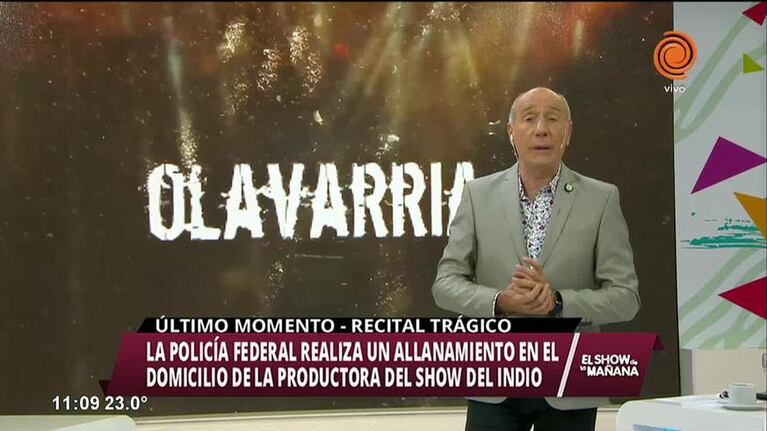 Allanan a la productora del show del Indio