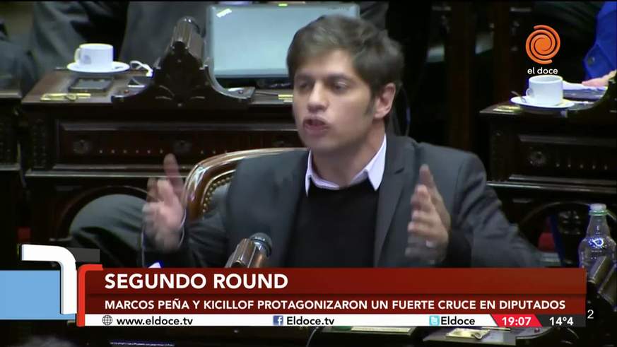 Fuerte cruce entre Peña y Kicillof en el Congreso