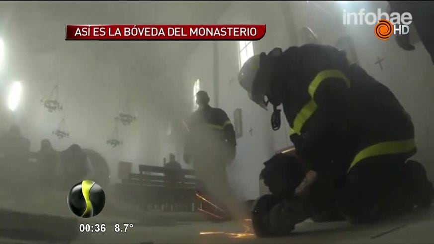 Las bóvedas en el Monasterio de General Rodríguez