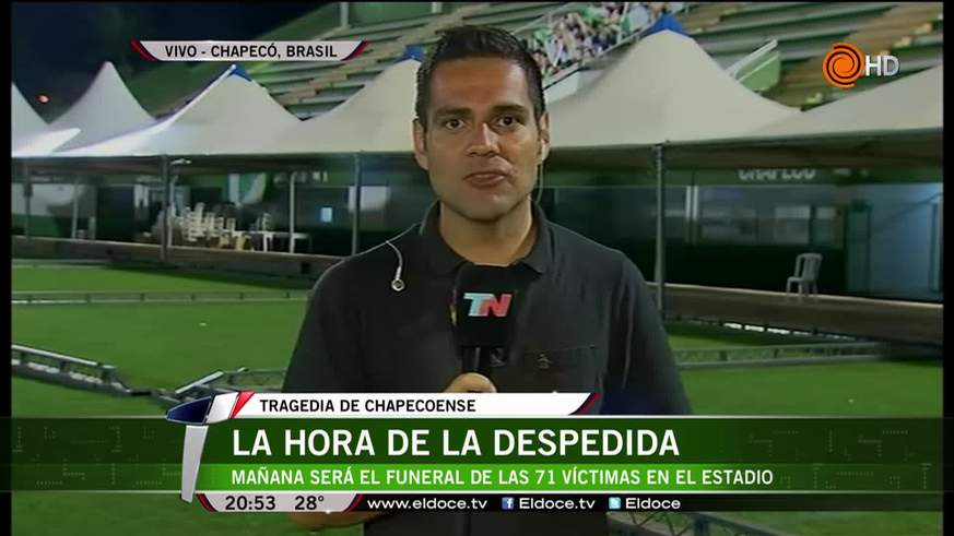 Así será el funeral colectivo a las víctimas de Chapecoense